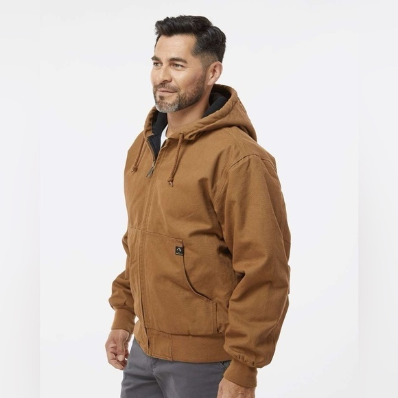 Heavy Cotton Canvas Work Jacket - Color: Saddle Brown - Sizes: XS-XL - Picture 1 of 3